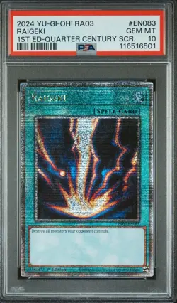 PSA 10 Raigeki | 1st Edition RA03 | QCSR | YU-GI-OH! - Image 1