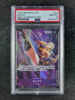 2024 One Piece Japanese KALIFA Alternate Art Rare #EB01-031 PSA 10 - Image 1