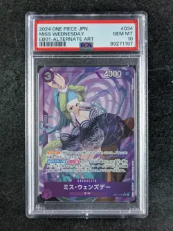2024 One Piece Japanese MISS WEDNESDAY Alternate Art SR #EB01-034 PSA 10 - Image 1