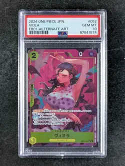 2024 One Piece Japanese VIOLA Alternate Art Super Rare SR #EB01-052 PSA 10 (B) - Image 1