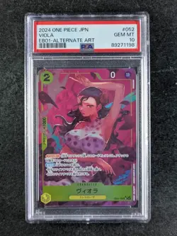 2024 One Piece Japanese VIOLA Alternate Art Super Rare SR #EB01-052 PSA 10 - Image 1