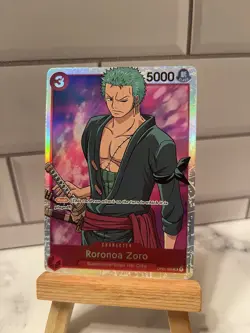 One Piece Card Game Romance Dawn English Roronoa Zoro Parallel OP01-025 SR - Image 1