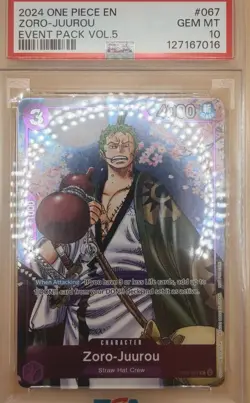 Zoro-Juurou (Event Pack Vol. 5) OP05-067 One Piece Promotion Cards Foil PSA 10 - Image 1