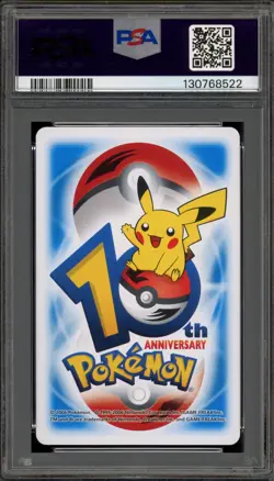 Pokemon 10th Ann. Playing Cards Torchic Blue Ace of Clubs PSA 8 - Image 2