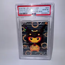 Poncho Pikachu Shiny Rayquaza 231/XY-P Holo Japanese Pokemon Card *CUSTOM* - Image 1