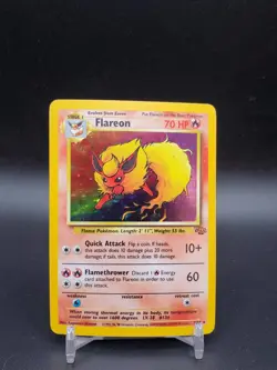 Flareon 3/64 Jungle Holo MP Pokemon Card - Image 1
