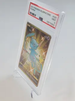 Pokemon Gold Mew 025/025 PSA 9 Mint - 25th Anniversary Celebrations Holo Card - Image 3
