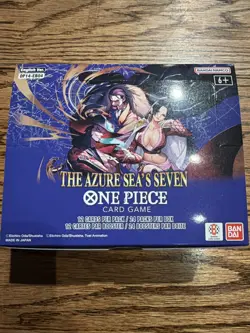 One Piece Card Game - OP14 The Azure Sea's Seven Booster Box UNSEALED IN HAND - Image 1