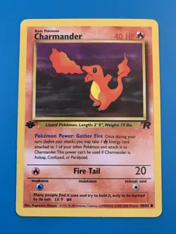 1st Edition Charmander 50/82 Team Rocket Set Rare Vintage Pokemon Card - NM - Image 1