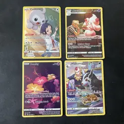 Full Art Castform,Mightyena, And Alcremie Pokemon TGC Card Lot Collectables - Image 1