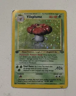 Pokemon Cards: Jungle 1st Edition Rare Holo: Vileplume 15/64 - Image 1