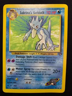 SABRINA'S GOLDUCK - 30/132 - GYM CHALLENGE - RARE POKEMON CARD - LP - Image 1