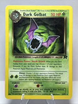 Pokemon Trading Card Dark Golbat Rocket 7/82 NMT/LP - Image 1