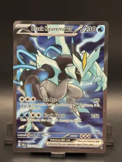 Pokemon TCG Black Kyurem EX Surging Sparks 218/191 Full Art Ultra Rare Holo Card - Image 1