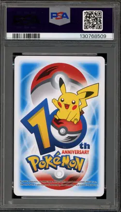 Pokemon 10th Ann. Playing Cards Breloom/Shroomish Blue 8 of Spades PSA 10 - Image 2