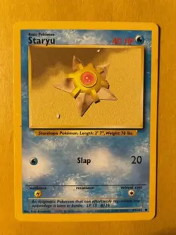 Pokemon Card Staryu Base Set 65/102 Unlimited Common WOTC LP - Image 1