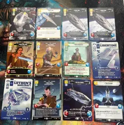 Star Wars Unlimited, 12 Card Lot - Hyperspace Art Spaceships - Image 1