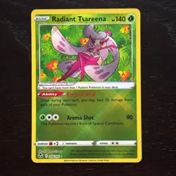 Radiant Tsareena 016/195 Pokemon Silver Tempest SWSH Radiant Rare Holo Card NM - Image 1