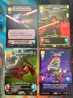 Star Wars Unlimited, Card Lot ($10 value), Prestige Art, incl. Shin Hati - Image 1