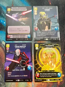 Star Wars Unlimited, 4 Card Lot ($10 value), Prestige Art - Image 1
