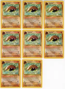 1999 Pokemon Fossil - Kabuto (card #50) - Lot of 8 (LP-NM+) - Image 1