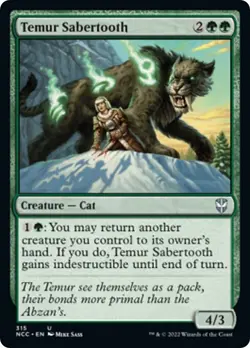 Temur Sabertooth 315 LP Normal Commander: Streets of New Capenna MTG EN - Image 1