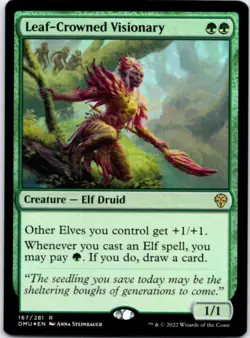 Leaf-Crowned Visionary (Foil) Dominaria United, 167 NM - Image 1