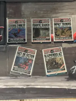MTG Secret Lair Marvel Spiderman Daily Bugle Breaking Foil Edition Set Of 5 - Image 1