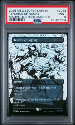 2025 MTG SECRET LAIR DROP #2023 TENDRILS OF AGONY PSA 9 - Image 1