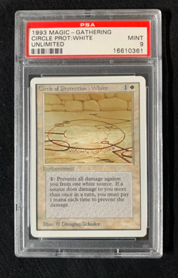 MTG Unlimited Edition 1993 Circle of Protection: White - PSA 9 Mint - Image 1
