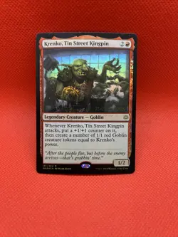 1x Krenko,Tin Street Kingpin War of the Spark Foil Promos MTG - Image 1