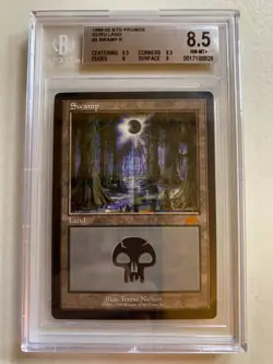 BGS 8.5 NM-MINT+ 1999 Magic the Gathering Guru Land Swamp MTG Promo Vintage - Image 1