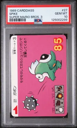 1989 CARDDASS SUPER MARIO BROS. 3 #27 SPIKE PSA 10 - Image 1