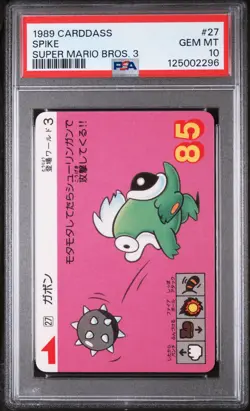 1989 CARDDASS SUPER MARIO BROS. 3 #27 SPIKE PSA 10 - Image 1