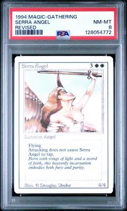 MTG - Serra Angel - Revised Edition Magic - Graded PSA 8 - Image 1
