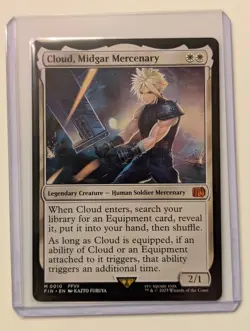Magic: The Gathering MTG FINAL FANTASY FIN #10 Cloud, Midgar Mercenary Mythic - Image 1
