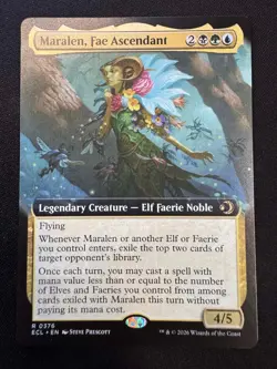 x1 Maralen, Fae Ascendant - Extended Art - MTG Lorwyn Eclipsed M/NM, English - Image 1