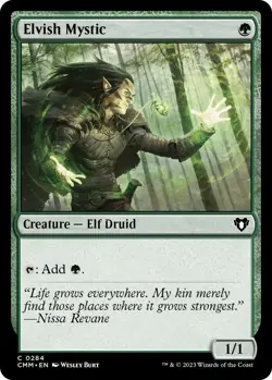 Elvish Mystic 0284 - FOIL - NM - Commander Masters MTG - Image 1