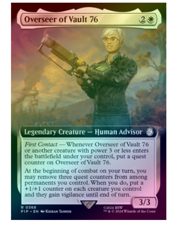 Overseer of Vault 76 - Foil - Extended Art Fallout MTG - Image 1