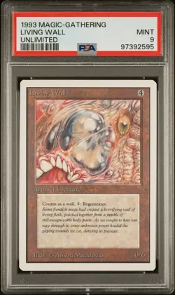 MTG - Living Wall - Unlimited Edition Magic - Graded PSA 9 - Image 1