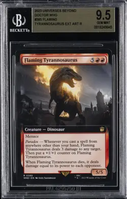 2023 MTG BEYOND DOCTOR WHO #385 FLAMING TYRANNOSAURUS BGS 9.5 - Image 1
