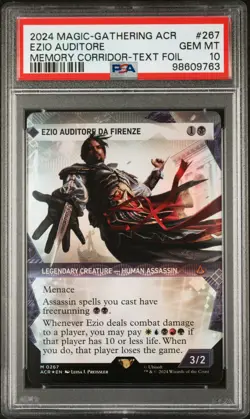 MTG Ezio Auditore da Firenze 267 Mythic Textured Foil Assassin's Creed PSA 10 - Image 1