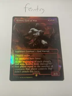 Magic the Gathering Kratos God of War Mythic Foil Secret Lair NM Ships Same Day - Image 1