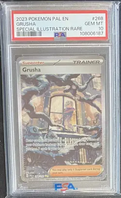 2023 POKEMON PAL EN-PALDEA EVOLVED SPECIAL ILLUSTRATION RARE #268 GRUSHA PSA 10 - Image 1