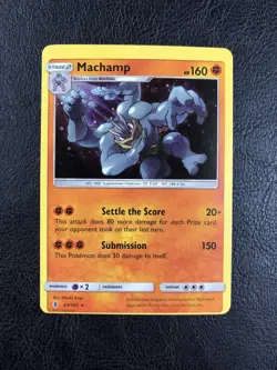 Miscut - Machamp 65/145 Cosmo Holo - Error Misprint - Pokemon TCG - Image 1