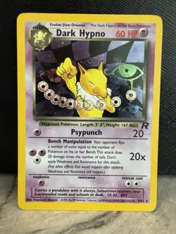 Pokemon Dark Hypno TCG Holo Rare Card 9/82 Unlimited Team Rocket NM - Image 1