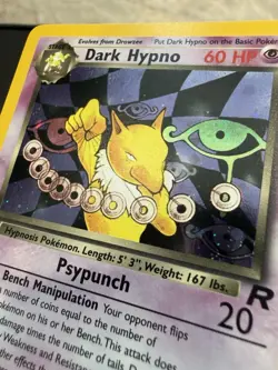 Pokemon Dark Hypno TCG Holo Rare Card 9/82 Unlimited Team Rocket NM - Image 2