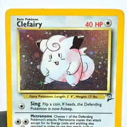 Clefairy 6/130 Base Set 2 Vintage Pokemon TCG Rare Holo - Lightly Played++ - Image 4