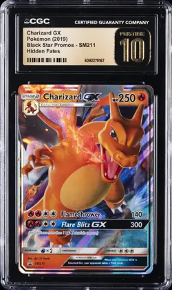2019 POKEMON SM BLACK STAR PROMO HIDDEN FATES TINS CHARIZARD GX CGC 10 PRISTINE - Image 1