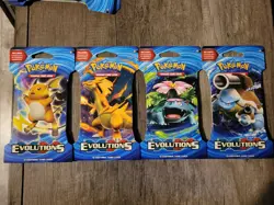 Pokemon TCG XY Evolutions Sleeved Booster Pack Art set Lot - Image 2